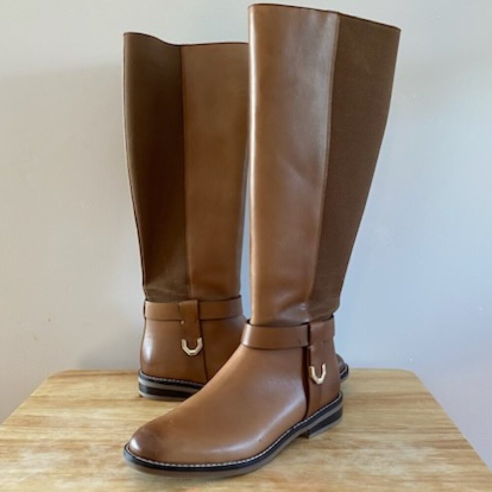 Cole Haan Leather Brown Knee Length Women's Boots Size 6B